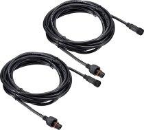 PATIKIL 16,4 ft 3 kontaktu pagarinātājs, 2 iepakojuma 18AWG ūdensizturīgs IP67 savienotājs ar vīriešu un sieviešu galiem LED lentēm, melns