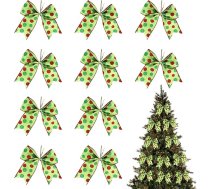 baymety Grinch Ziemassvētku rotājumi 10 lielu punktiņu loku pakete eglīšu rotājumi loki Ziemassvētku vainagi rotājumi Ziemassvētku eglīšu rotājumi Santa Dāvanu aksesuāri Grinch