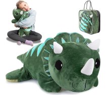 ODOXIA Svara dinozauru rotaļlieta ar atsvaru | 2,3 kg atsvars bērniem un pieaugušajiem | Nomierinošs dzīvnieks ar atsvaru | Mīļa rotaļlieta pret stresu un trauksmi | Komplektā ietilpst pārnēsāšanas soma