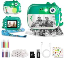 ARNSSIEN Instant Camera bērniem, bērnu kameras rotaļlieta ar HD video bērniem vecumā no 3 līdz 12 gadiem, Ziemassvētku dzimšanas dienas svētku dāvana meitenēm un zēniem, 7 ruļļi instant papīra un 32 GB karte, M3