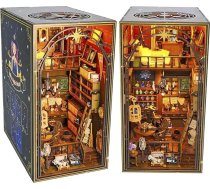 Magic Pharmacy DIY grāmatu stūrītis - modeļu komplekts pieaugušajiem, leļļu māja, miniatūra farmaceitiem ar LED apgaismojumu, izsmalcinātas detaļas, plauktu rotājums, radoša dāvana