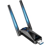 WLAN Stick WiFi 6, 5400Mbps WLAN adapteris PC, USB Stick 3.0, 2dBi High Gain antenas, atbalsta trīsjoslu internetu 2.4GHz/5GHz/6GHz, saderīgs ar Windows 10/11