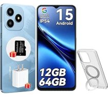 Blackview Wave 9C Mobilais tālrunis bez līguma 12GB + 64GB/2TB TF, IP54 6,56" HD+ viedtālrunis bez līguma, Android 15, 5000mAh, 13MP + 8MP, Octa-Core, 32GB TF, rotējošs mobilā tālruņa korpuss