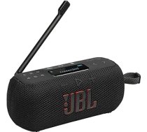 JBL Tuner 3 portatīvais DAB/DAB+/FM Bluetooth radio ar 6 stacijām, līdz 15 stundām atskaņošanas, IP68 ūdens un putekļu izturīgs, Auracast Multi-Cast savienojums, saderīgs ar JBL Portable App, melns