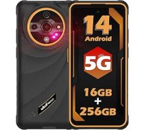 Ulefone Armor X31 Pro 5G āra mobilais tālrunis 2025, 16GB + 256GB/SD-2TB 64MP + 25MP nakts redzamības 6,56 collu 800nits 120Hz ar atspīduma lukturīti 120Lum 6050mAh viedtālrunis 3 ligzdas / Dual 5G / Face / NFC / IP68