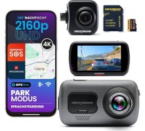 Nextbase 622GW Dash Cam Car + aizmugurējā kamera ar tālummaiņu un 64 GB SD karti | 4K UHD, attēla stabilizācija, What3Words, GPS un ārkārtas SOS | Autostāvvietas režīms