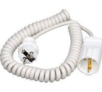 Kopp 140201091, spirālveida pagarinājums, izstiepjams, 2,5 m, balts