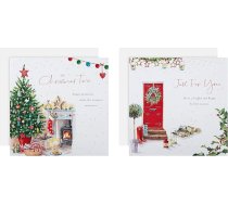 Hallmark Labdarības Ziemassvētku kartītes - 16 kartīšu iepakojums ar 2 klasiskiem Lucy Cromwell dizainparaugiem