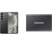 Samsung Galaxy S24 AI viedtālrunis 8GB RAM 256GB atmiņa Portable SSD T7 1TB