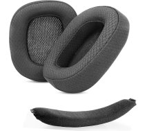 Austiņu spilventiņi + galvas lente ir saderīgi ar Logitech G533 austiņām. Maināmie ausu spilventiņi ar izturīgu un elpojošu audumu/augsta blīvuma putām.