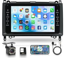 Android auto radio priekš Mercedes Benz A/B klases W169 W245 B160 B170 B170 B180 B200 W639 Vito Viano W906 Sprinter 8 collu skārienekrāna radio ar GPS WiFi Mirror Link Bluetooth FM/RDS/SWC atpakaļgaitas kamera