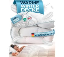 Glückstoff Ziemas sega no spalvām un dūnām 135 x 200 cm [Sertificēts Vācijā] - Bieza sega Ziemā mazgājama - Silta dūnu sega alerģijas slimniekiem - Miega sega - Sega īpaši silta - Sega