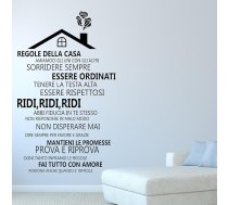 Wallflexi Sienas uzlīmes "House Rules 2 - Italian" Sienas durvju sienu gleznojumi noņemams pašlīmējošs uzlīmes Māksla dzīvojamā istaba Virtuves mēbeles Biroja dekors Restorāns Bārs Kafejnīca Viesnīca Dekorācija, daudzkrāsains