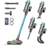 ElecKeys Bezvadu putekļsūcējs 48kPa/580W/65 min, 45 dB, īpaši kluss bezvadu putekļsūcējs ar LED displeju, bezvadu putekļsūcējs ar birsti pret sapīšanos, bezvadu putekļsūcējs mājdzīvnieku spalvām, paklājiem un cietajām grīdām.