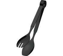 AMEFA Bufetes ēdiena servēšanas knaibles, knaibles makaronu un salātu servēšanai, nerūsējošais tērauds 18/10, satinēts, melns, 20 cm garš, nerūsējošā trauku mazgājamā mašīnā