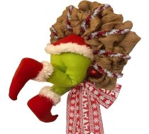 SUPYINI Grinch vainags Durvju vainags Kā Ziemassvētku zaglis nozaga no Hesenes Ziemassvētku rotājumi Vītnes rotājumi Ziemassvētku rotājumi Ziemassvētku rotājumi 30 x 40 cm