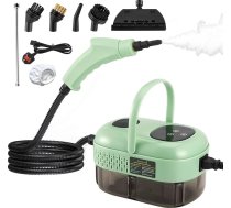 Pārnēsājamais tvaika tīrītājs 2500 W 1100 ml augstspiediena tvaika tīrītājs ar 3 birstes galviņām, daudzfunkcionāls rokas tvaika tīrītājs virtuves mēbelēm, vannas istabai, automašīnai (tumši zaļš)