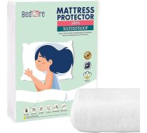 Bed'Ore Ūdensnecaurlaidīgs matrača aizsargs 100% kokvilnas matrača pārvalks, ko var mazgāt veļasmašīnā (ES XL King)