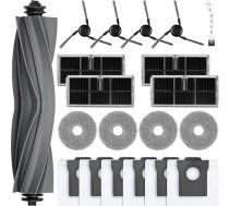 20 piederumi Dreame X40 Ultra Complete / X40 Master robotizētajiem putekļsūcējiem, 1 galvenā birste, 4 HEPA filtri, 4 salvetes, 6 putekļu maisiņi, 4 sānu birstes, 1 tīrīšanas birste