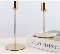 TABIAN Zelta tapera sveču turētājs Metāla sveču turētājs 2 dažādi izmēri Rose Gold tumši zelta krāsas sveču turētājs Vintage mājas apdare Galda dekorēšana Sveces turētājs kāzu sveču turētājs