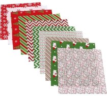 20 Ziemassvētku Patchwork Craft kokvilnas auduma kvadrātu komplekts Fat Quarter Bundle Quilting Patchwork audums Ziemassvētku auduma lūžņi Kokvilnas auduma saišķi Fat Quarter Ziemassvētku vainags