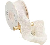 Satīna RUFFLLE apmales, 1 rullis, 9 m, ar robotu malu, kroku, plisēta, šifona lenta, dāvanu materiāls, kāzu, dzimšanas dienas, ballīšu, ziedu, DIY apdare, satīna RUFFLLE apmales (bēšs, 3,8 cm)