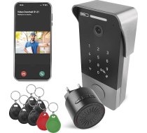 EMOS GoSmart video durvju zvans ar lietotni - 1 vadu Ethernet savienojums - ūdensizturīgs mājas viedais video zvans - Full HD 2 MP kamera - komplektā ietilpst kodu slēdzene, zvans, barošanas avots, RFID mikroshēmas un montāžas piederumi