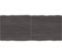 Galda virsma Apstrādāta koka ozols Dabīgā mala Pelēka 140 x 60 x 4 cm Galda virsma restorānam Ēdamistabai Dzīvojamā istaba Biroja mēbeles Darba virsma Galda virsma galda virsma