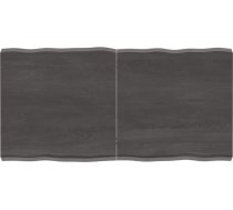 Galda virsma Apstrādāta koka ozols Dabīgā mala Pelēka 120 x 60 x 6 cm Galda virsma restorānam Ēdamistabai Dzīvojamā istaba Biroja mēbeles Darba virsma Galda virsma galda virsma