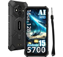 Ulefone Rugking 3 Pro Āra mobilie telefoni bez līguma, 16GB + 128GB/2TB Āra viedtālrunis Android 15, 48MP + 8MP, 6,56" HD+ 120Hz, 5700mAh, IP68 ūdensizturīgs mobilais telefons, Dual SIM/4G/5G