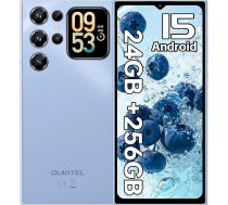OUKITEL C62 Pro Android 15 viedtālrunis bez līguma, 24 GB + 256 GB mobilais tālrunis lēts, 6,88 collu 90 Hz displejs ar 1,81 collu aizmugurējo ekrānu, 5150 mAh, 13 MP + 5 MP, Dual SIM bez Simlock mobilie tālruņi/Fingerprint/OTG/Face ID/NFC