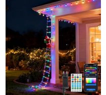 Aigostar Christmas Fairy Lights 3 m 150 LED ar Ziemassvētku vecīti, inteliģentas RGB kāpņu lampas, vairāki gaismas režīmi, lietotne un tālvadības pults, taimeris, izmantošanai iekštelpās un ārpus telpām