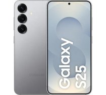 Samsung Galaxy S25 AI viedtālrunis ar Galaxy AI, bez līguma, mobilais tālrunis ar Android, 12 GB RAM, 128 GB atmiņa, 50 MP kamera, sudraba krāsā, 3 gadu ražotāja garantija [Ekskluzīvi Amazon]