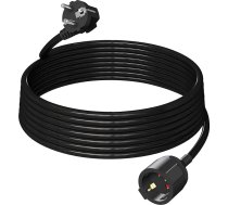 Pagarinātājs ar aizsargkontaktu kontaktdakšu, barošanas kabeļa pagarinājums H05VV-F 3G1,5 mm² (melns, 5 M)