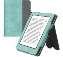kwmobile Flip Case saderīgs ar Kobo Glo HD/Touch 2.0 - Rokas siksna - Pārsegs Mint Green Dark Grey