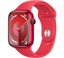 Apple Watch Series 9 (GPS, 45 mm) - Alumīnija korpuss (prece) Sarkans ar sporta siksniņu (prece) Sarkans, M/L (Atjaunots)