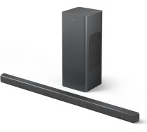 Philips TAB6309 Soundbar 2.1 ar bezvadu zemfrekvences skaļruni - 2.1 kanāla 320 W, DTS Virtual X, Bluetooth 5.4, HDMI ARC, optiskais savienojums un USB savienojums - tumši pelēks