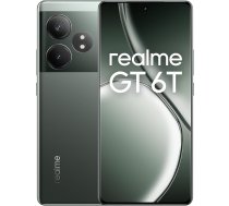 realme GT 6T 5G viedtālrunis,50MP LYT-600 rokas kamera,Snapdragon 7S Gen3,120 Hz 6,78'' 6000nit Hyper Display,NFC,Grün,12 + 256 GB(Ohne Ladegerät)