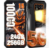 OUKITEL WP58 Pro āra viedtālrunis 5G, 24GB + 256GB/1TB, 10000mAh āra mobilais tālrunis Android 15, 6,7 collu/120Hz izturīgs viedtālrunis, dubulta kempinga gaisma, 64MP kamera, ūdensizturīgs būvlaukumā
