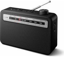 Philips pārnēsājamais FM radio/retro radio, ideāli piemērots virtuvei, tualetei vai garāžai/FM un MW analogais radio, klasisks dizains, viegla vadība/Philips TAR2506/12