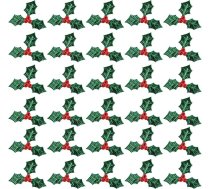 Artibetter 100 Pack 3cm Green Mini Holly ogas svētkiem Ziemassvētku vainags Arrangement Dāvanu birkas un karšu izgatavošana
