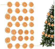 Apelsīnu šķēles Ziemassvētku rotājumi, lauku žāvēti Ziemassvētku rotājumi, Ziemassvētku vainags sienai, kamīnam, durvīm, logam, kokiem