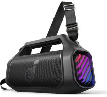 soundcore Boom 2 Plus āra skaļrunis, 140 W, 2+2 kanāli, BassUp 2.0, 20 h, ātrā uzlāde, IPX7 ūdensizturīgs, RGB apgaismojums, USB-C, barošanas banka, BT 5.3 (atjaunots)