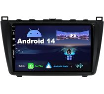 SXAUTO Android 14 Auto radio priekš Mazda 6 Rui Wing (2007-2012) - Bezvadu CarPlay/Android Car - atpakaļgaitas kamera - 2G + 32G - Vadības stūres DAB Fast-Boot WiFi DSP Bluetooth 5.0 WiFi - 2 DIN IPS