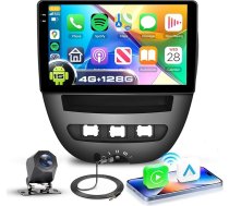 4G + 128G Auto Radio Android 15 priekš Toyota Aygo/Peugeot 107/Citroen C1 2004-2014, 10.1 collu In-Cell HD skārienjūtīgais ekrāns ar bezvadu Carplay Android auto GPS Wi-Fi USB Bluetooth FM RDS
