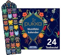 Pukka organiskās tējas dāvanu komplekts, Adventes kalendārs, "Feel-Good Calendar 2025", videi draudzīgs, bez šokolādes, bez piena, dāvanu ideja, 12 tējas variācijas, 24 tējas maisiņi
