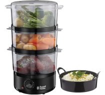 Russell Hobbs Compact 26530-56 7,0 L tvaicētājs (60 minūšu taimeris + automātiskā izslēgšanās, 3 tvaika trauki, kas droši mazgājami trauku mazgājamā mašīnā + bļoda rīsu vārīšanai, BPA nesatur)