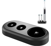 Oral B zobu birstes turētājs, elektriskās zobu birstes statīvs, kas novērš apgāšanos, ar 1 elektrisko zobu birstes statīvu un 2 zobu birstes galviņas turētājiem vannas istabai, saderīgs ar Oral B iO/DB sēriju