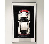 icuanuty displeja sienas dēlis Lego automašīnai Sienas stiprinājums Lego Technic Porsche 911 42096 RSR sacīkšu automašīnai, saderīgs ar Lego Porsche, dāvanu ideja pieaugušajiem, 45 x 74,9 cm, tikai sienas dēlis