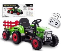 Teorema 66692 Elektriskais traktors 12 V, braucamais traktors bērniem ar gaismu, skaņu, piekabi, MP3 atskaņotāju, AUX ieeju, USB un tālvadības pulti